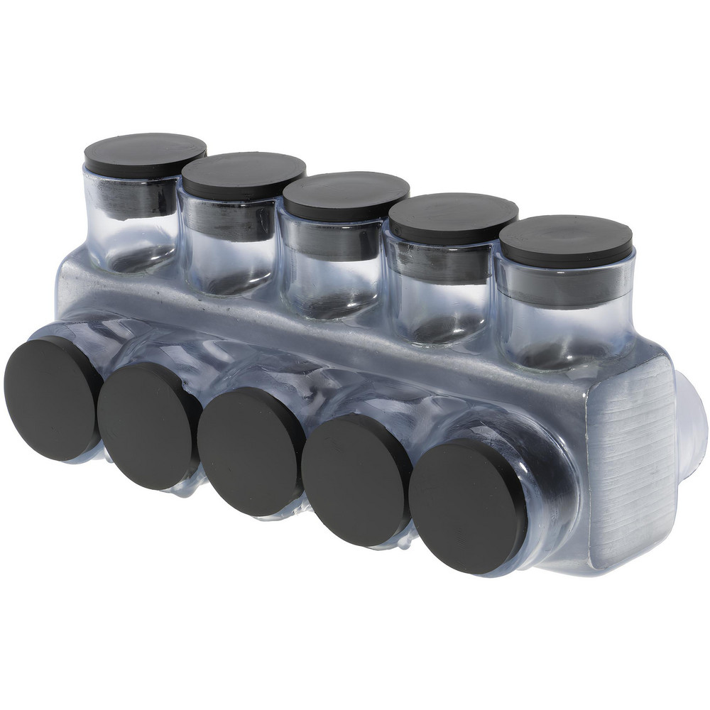 NSI Industries Push-In Wire Connectors: Connector Type: Tap; Compatible Wire Size (AWG): 350 kcmil, 6 AWG; Number Of Ports: 5; Overall Length: 5.55 - IPLD350-5C