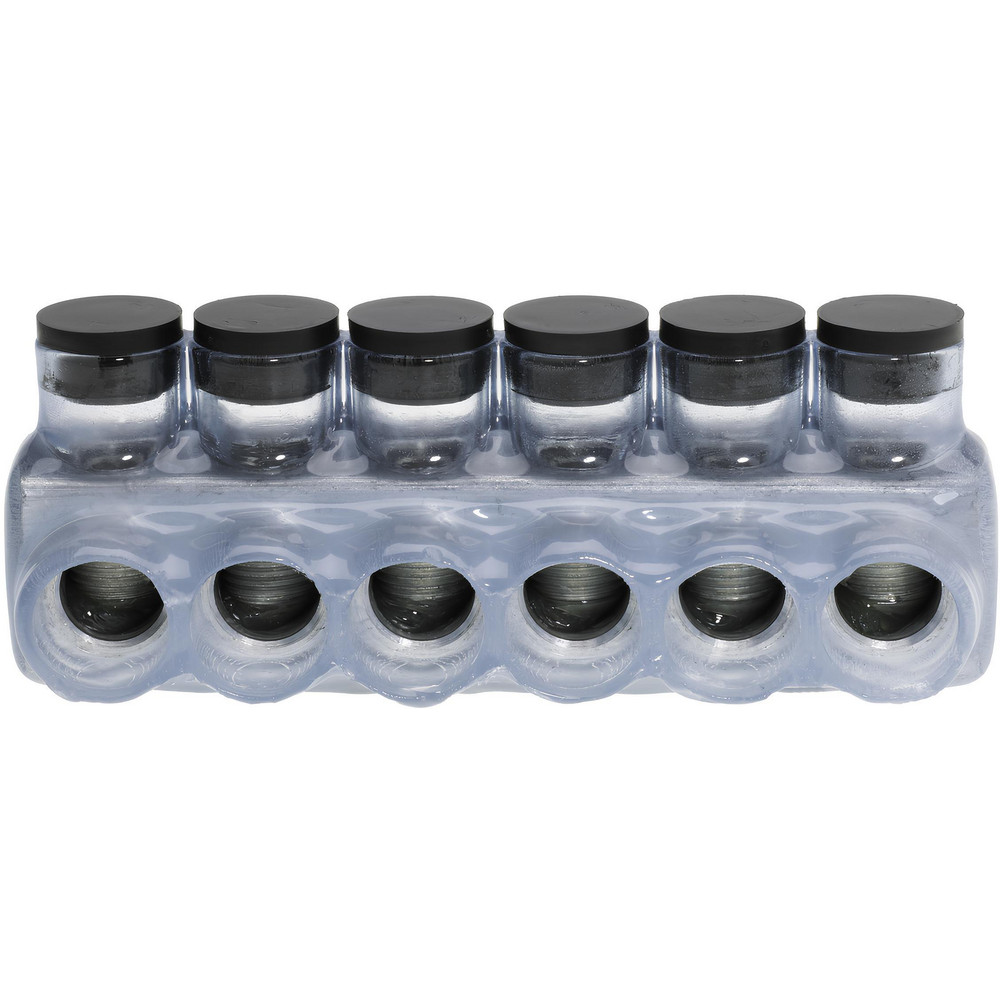 NSI Industries Push-In Wire Connectors: Connector Type: Tap; Compatible Wire Size (AWG): 350 kcmil, 6 AWG; Number Of Ports: 5; Overall Length: 5.55 - IPLD350-5C
