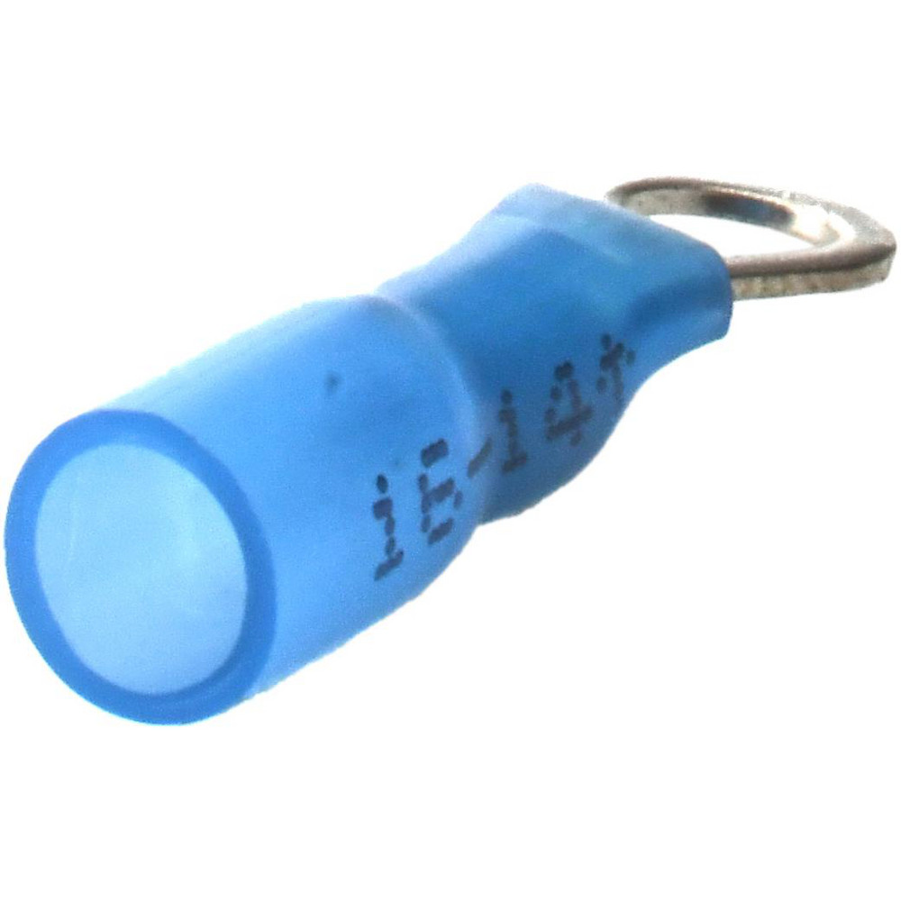 3M Circular Ring Terminal: Partially Insulated, 16 to 14 AWG, Crimp Connection - 7000133386
