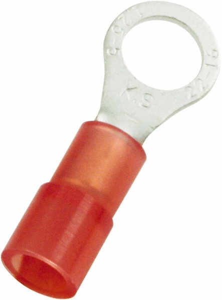 Value Collection Square Ring Terminal: Non-Insulated, 1 AWG, Crimp Connection - BD-17215