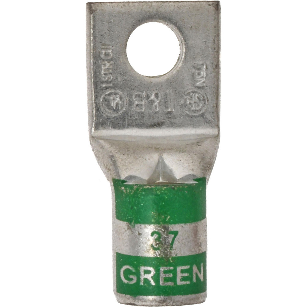Value Collection Square Ring Terminal: Non-Insulated, 1 AWG, Crimp Connection - BD-17215