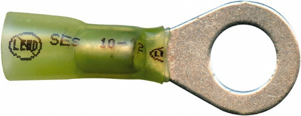 Value Collection Square Ring Terminal: Non-Insulated, 1 AWG, Crimp Connection - BD-17215