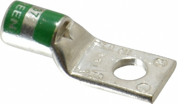 Value Collection Square Ring Terminal: Non-Insulated, 1 AWG, Crimp Connection - BD-17215