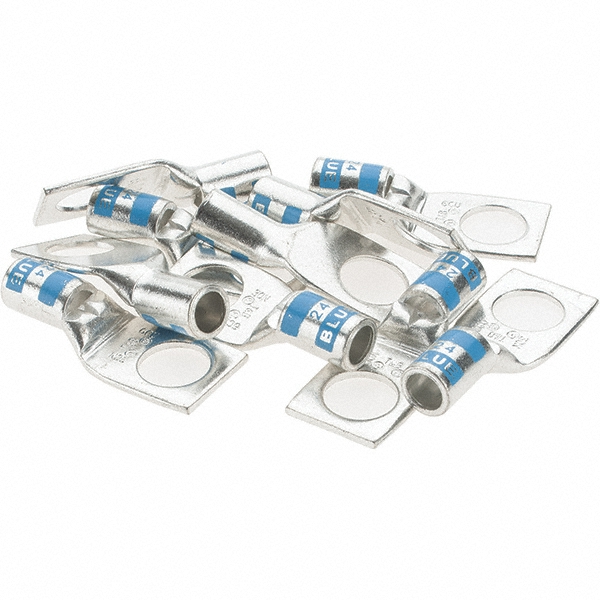 Value Collection Square Ring Terminal: Non-Insulated, 1 AWG, Crimp Connection - BD-17215