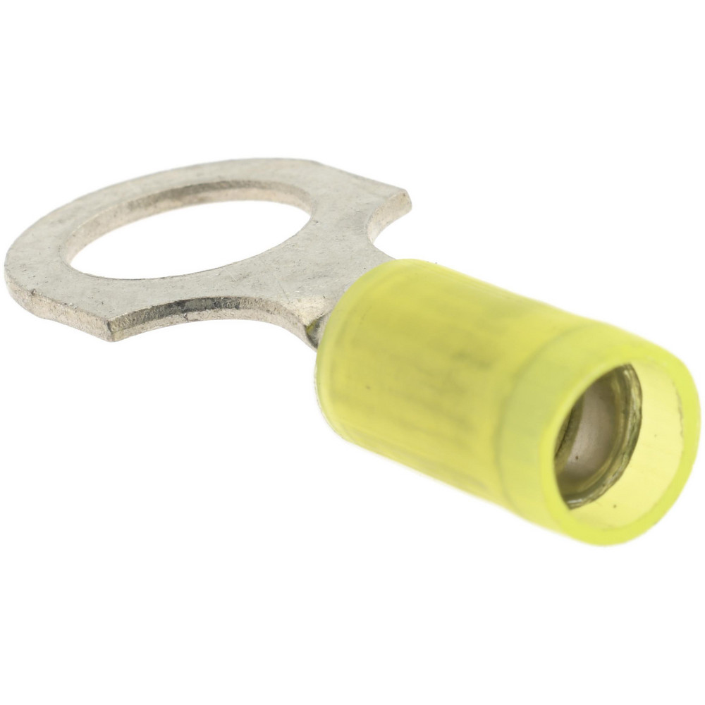 Value Collection D Shaped Ring Terminal: Partially Insulated, 12 to 10 AWG, Crimp Connection - BD-18336