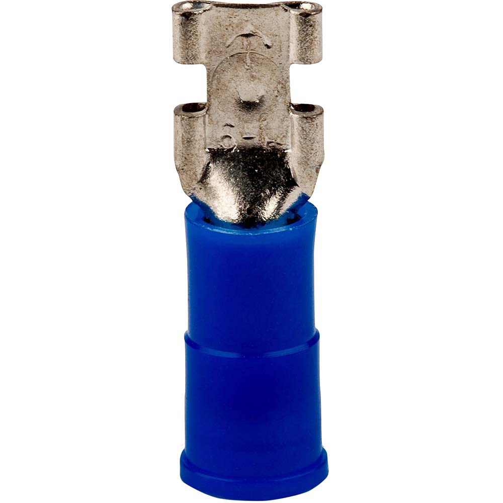 3M Wire Disconnect: Female, Blue, Vinyl, 16-14 AWG, 1/4" Tab Width - 7010349260