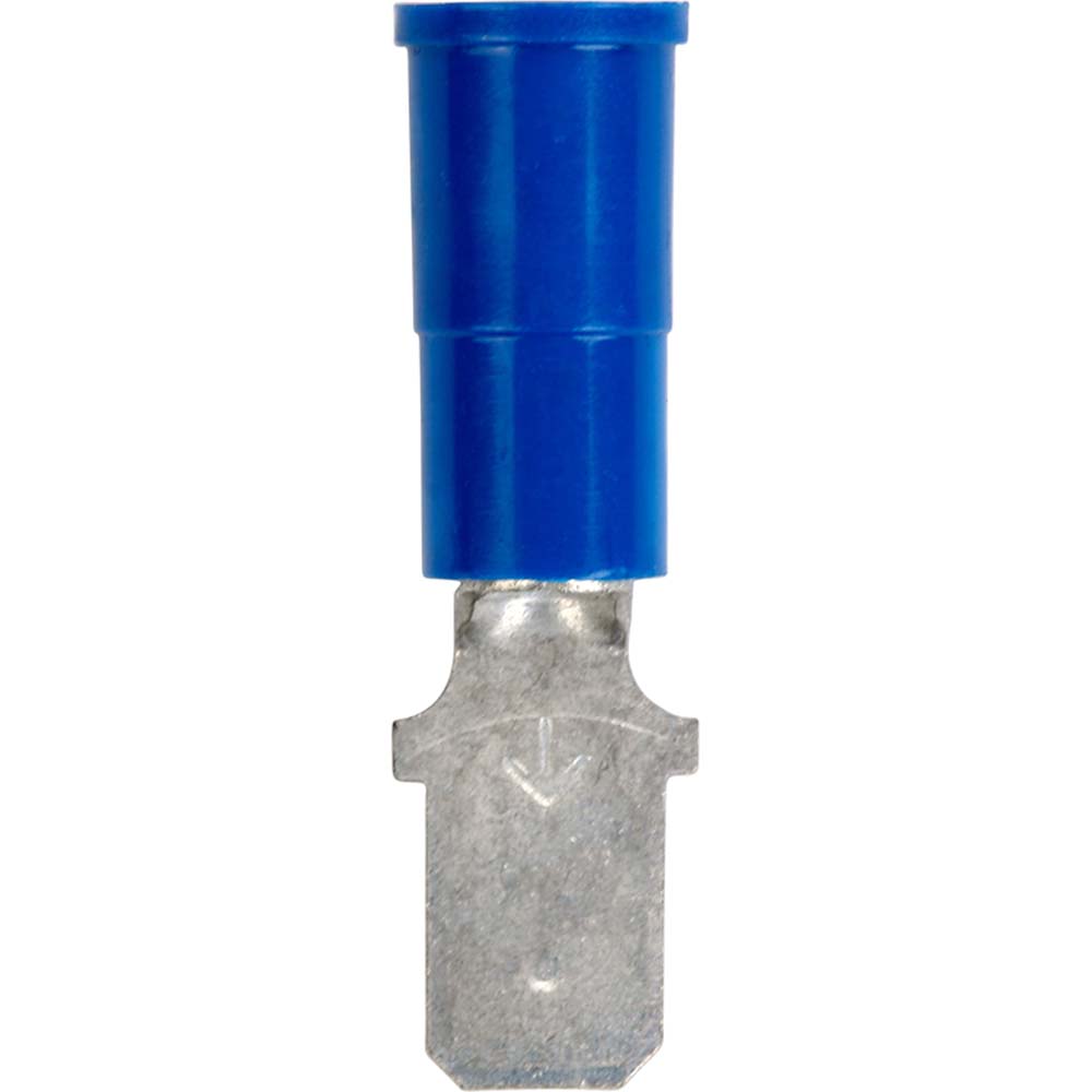 3M Wire Disconnect: Female, Blue, Vinyl, 16-14 AWG, 1/4" Tab Width - 7010349260