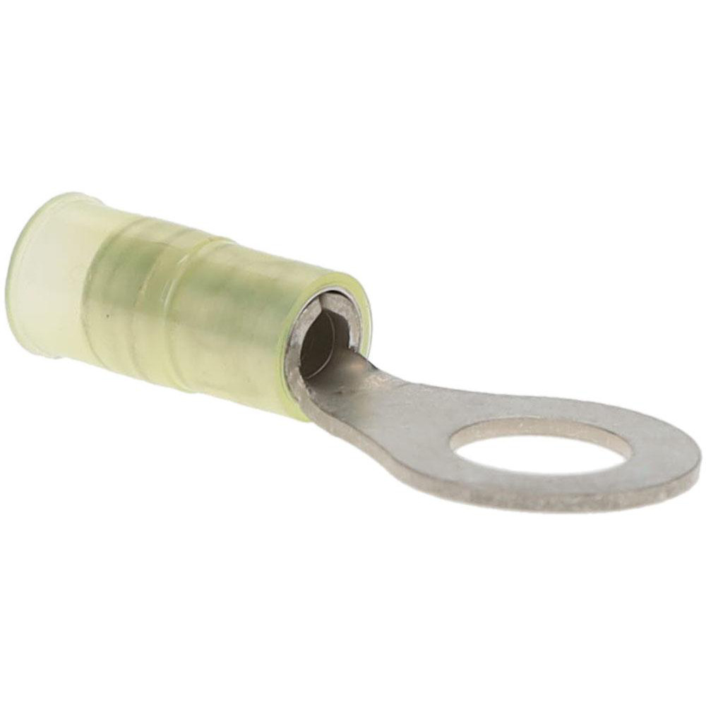 3M Circular Ring Terminal: Partially Insulated, 12 to 10 AWG, Crimp Connection - 7010397416