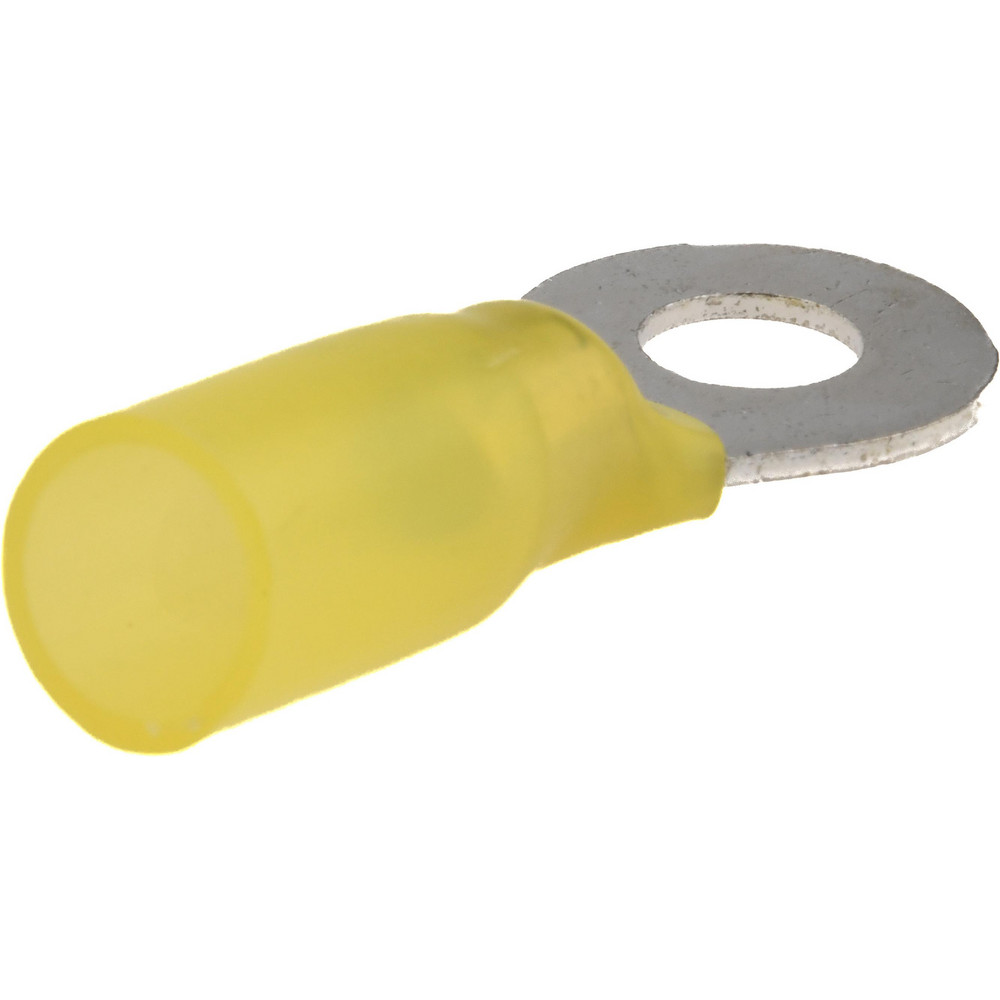 3M Circular Ring Terminal: Partially Insulated, 12 to 10 AWG, Crimp Connection - 7010397416