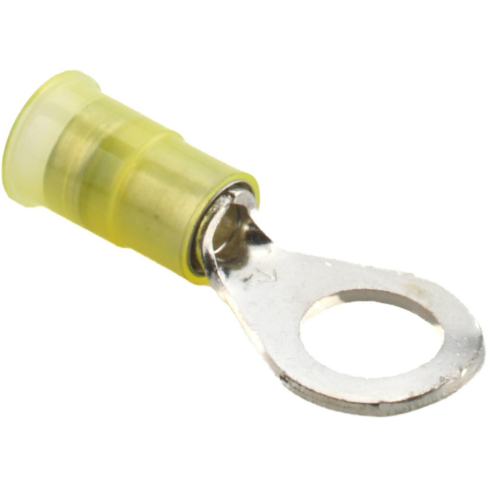 3M Circular Ring Terminal: Partially Insulated, 12 to 10 AWG, Crimp Connection - 7010397416