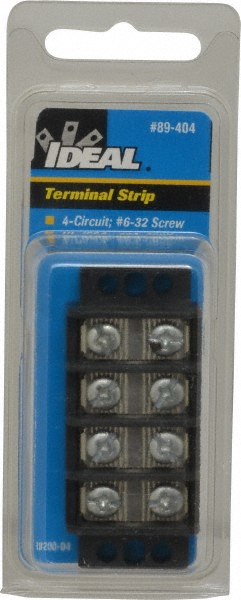 Ideal 10 Poles, 300 Volt, 30 Amp, -40 to 266°F, Polyester Thermoplastic, Polyester Thermoplastic Multipole Terminal Block - 89-410