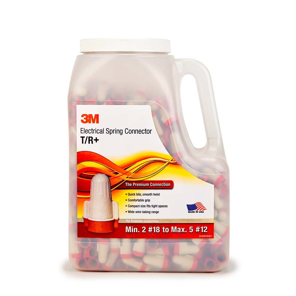 3M Wing Twist-On Wire Connector: Red & Tan, Flame-Retardant, 2 AWG - 7100019140