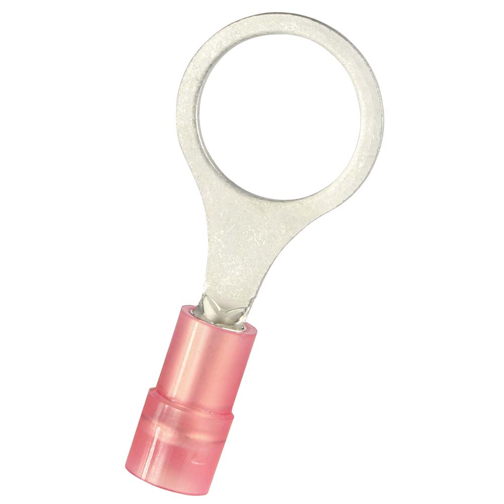 Value Collection Circular Ring Terminal: Partially Insulated, 22 to 16 AWG, Crimp Connection - RNYD1-10