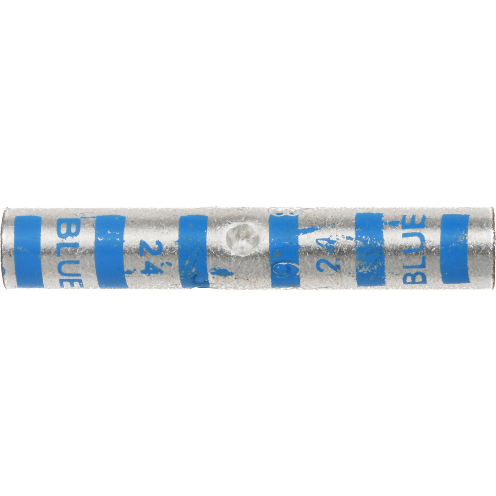 Thomas & Betts Butt Splice Terminal: Crimp-On, Blue, 6 AWG Min, 6 AWG Max, Non-Insulated - 54805