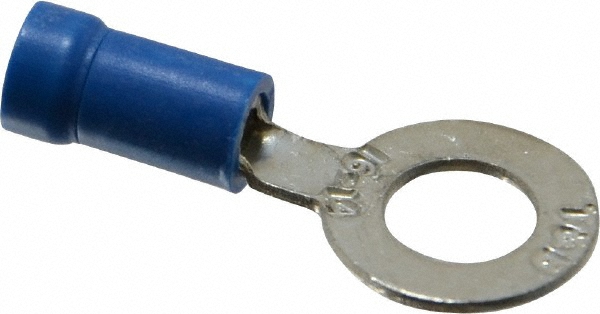 Value Collection D Shaped Ring Terminal: Non-Insulated, 18 to 14 AWG, Crimp Connection - BD--18611-10
