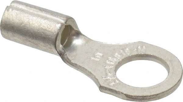 Value Collection D Shaped Ring Terminal: Non-Insulated, 18 to 14 AWG, Crimp Connection - BD--18611-10
