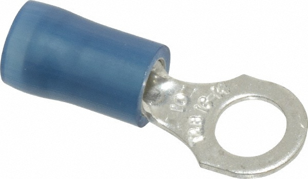 Value Collection D Shaped Ring Terminal: Non-Insulated, 18 to 14 AWG, Crimp Connection - BD--18611-10