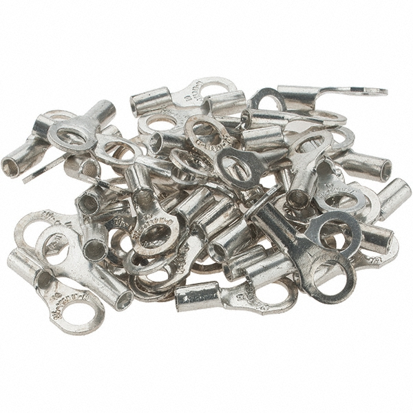 Value Collection D Shaped Ring Terminal: Non-Insulated, 18 to 14 AWG, Crimp Connection - BD--18611-10
