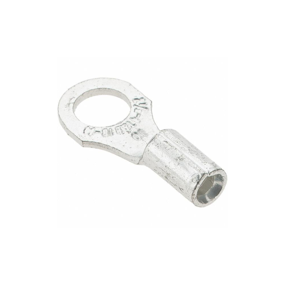 Value Collection D Shaped Ring Terminal: Non-Insulated, 18 to 14 AWG, Crimp Connection - BD--18611-10