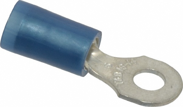 Value Collection D Shaped Ring Terminal: Non-Insulated, 18 to 14 AWG, Crimp Connection - BD--18611-10