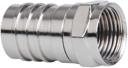 Hubbell Wiring Device-Kellems Coaxial Connectors: Connector Type: F; Termination Method: Compression; Compatible Coaxial Type: RG6; Impedance (Ohms): 100 - SFFEX