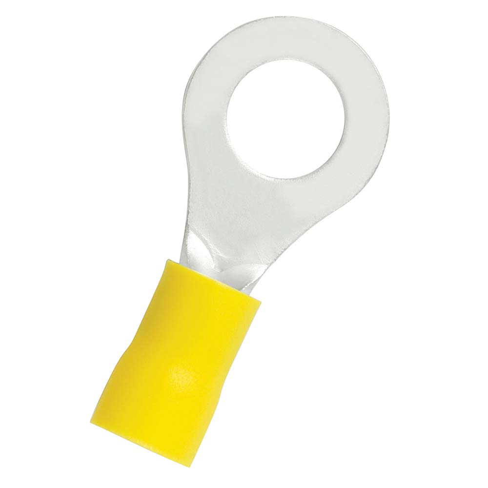 Value Collection Circular Ring Terminal: Partially Insulated, 12 to 10 AWG, Crimp Connection - RV5-8
