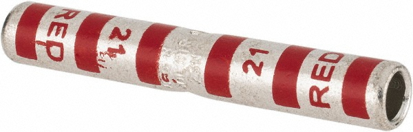 Thomas & Betts Butt Splice Terminal: Crimp-On, Red, 8 AWG Min, 8 AWG Max, Non-Insulated - 54504