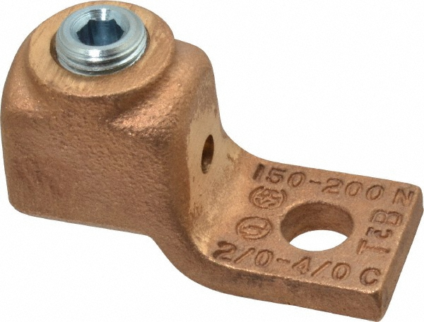 Thomas & Betts Square Ring Terminal: Non-Insulated, 2/0 to 4/0 AWG, Compression Connection - 31011