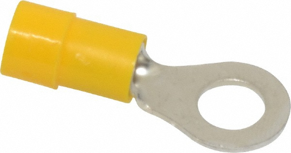 Thomas & Betts Circular Ring Terminal: Partially Insulated, 12 to 10 AWG, Crimp Connection - TV10-14R-XV