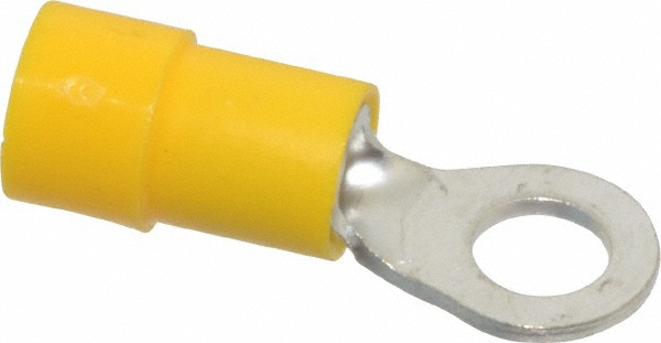 Thomas & Betts Circular Ring Terminal: Partially Insulated, 12 to 10 AWG, Crimp Connection - TV10-14R-XV