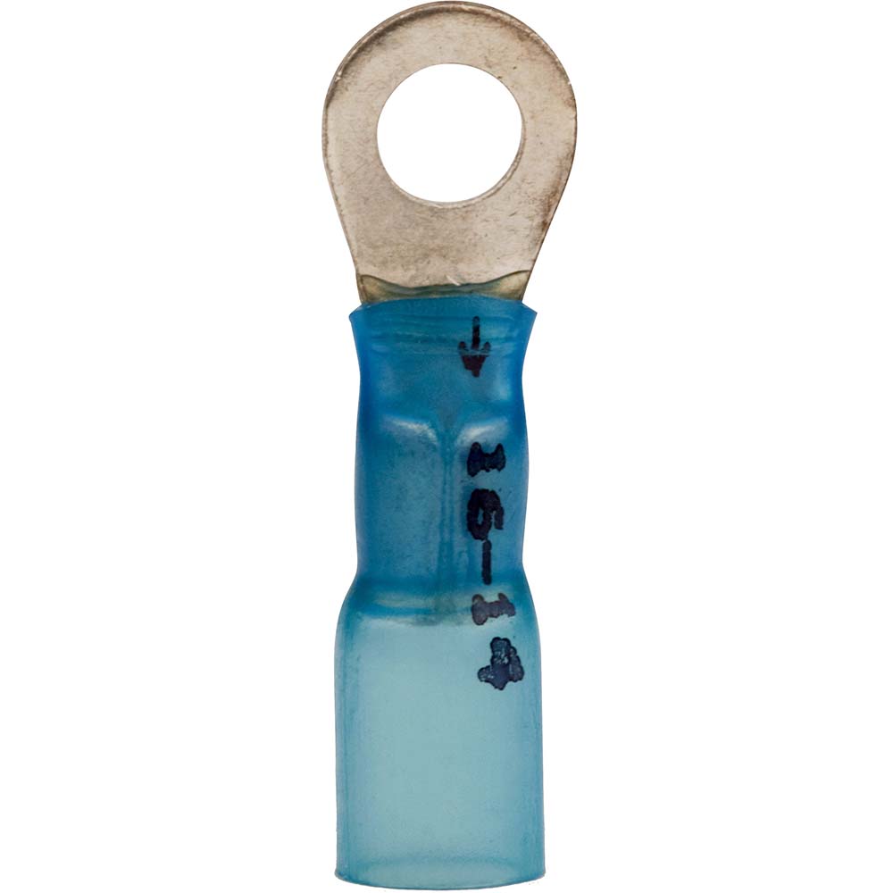 3M Circular Ring Terminal: Partially Insulated, 16 to 14 AWG, Crimp Connection - 7010397419