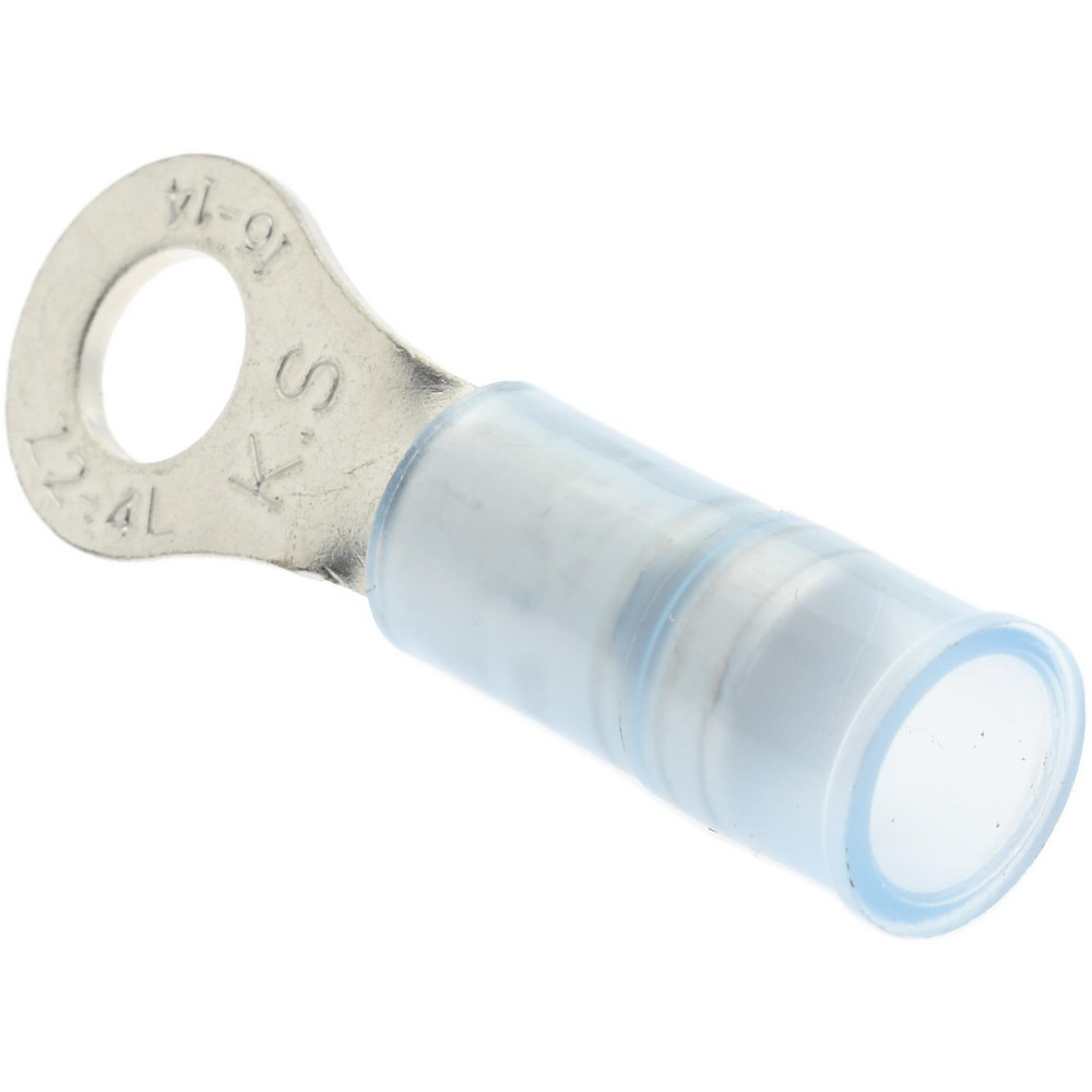 3M Circular Ring Terminal: Partially Insulated, 16 to 14 AWG, Crimp Connection - 7010397419