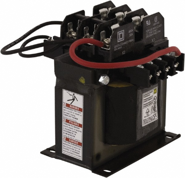 Square D 1 Phase, 350 VA, Top Mount Fuse Block Control Transformer - 9070TF350D20