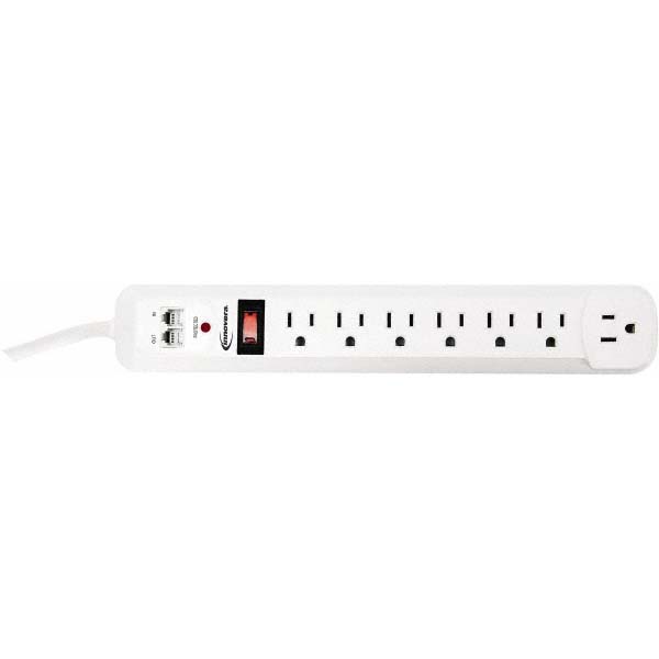 innovera 7 Outlets, 120 Volts, 15 Amps, 6' Cord, Surge Power Outlet Strip - IVR71654