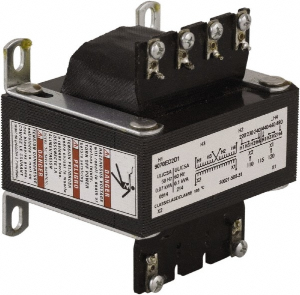 Square D 300 VA, Top Mount Fuse Block Control Transformer - 9070TF300D33