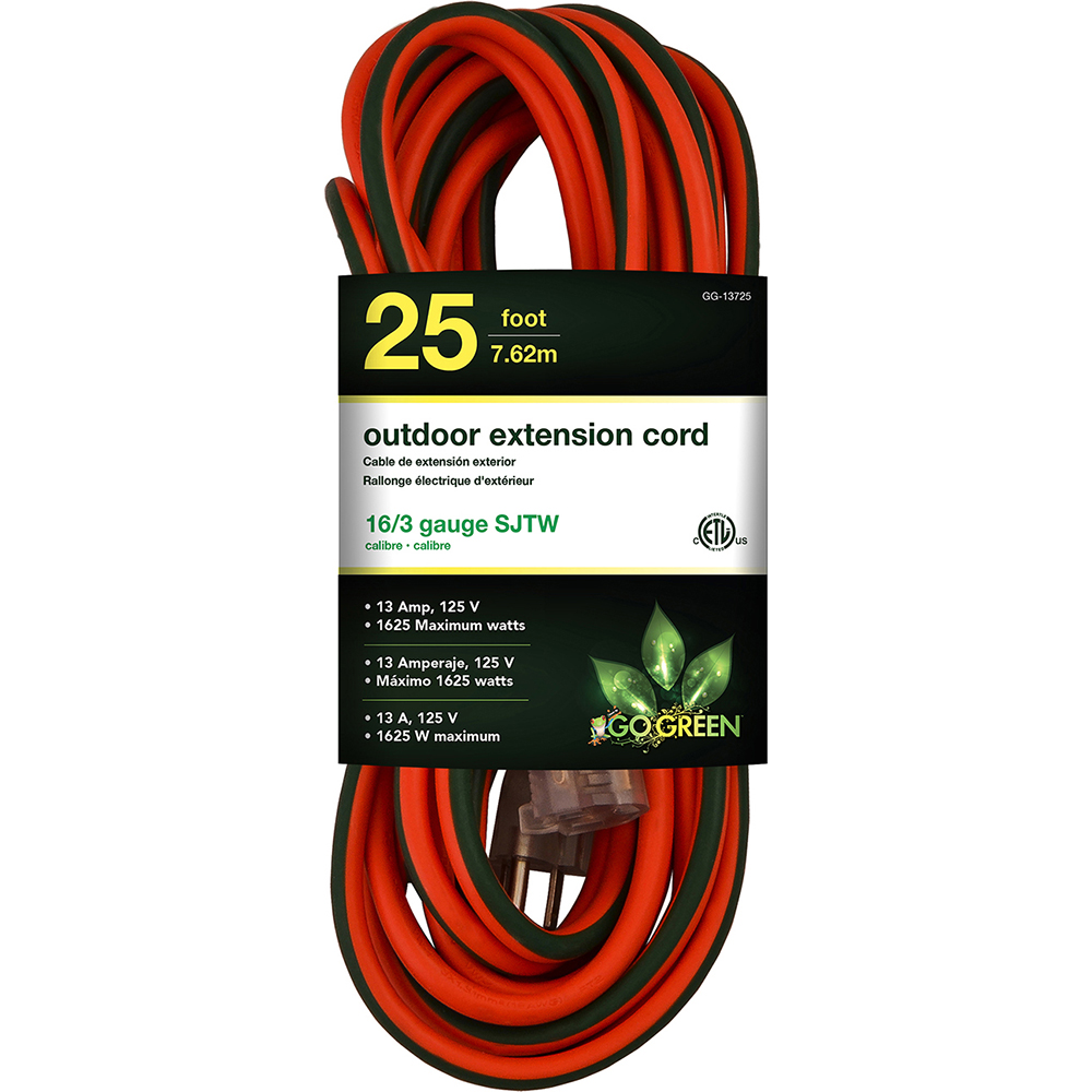 PRO-SOURCE 100', 10/3 Gauge/Conductors, Yellow/Black Outdoor Extension Cord - PS-AZB0010