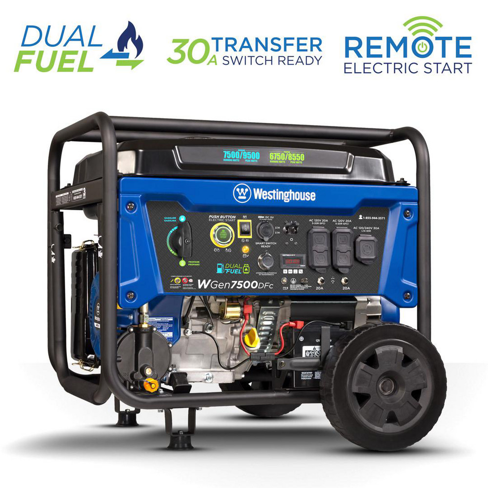 Simpson Portable Power Generator: Gasoline, 5,500W, 9 h, Recoil - 70070