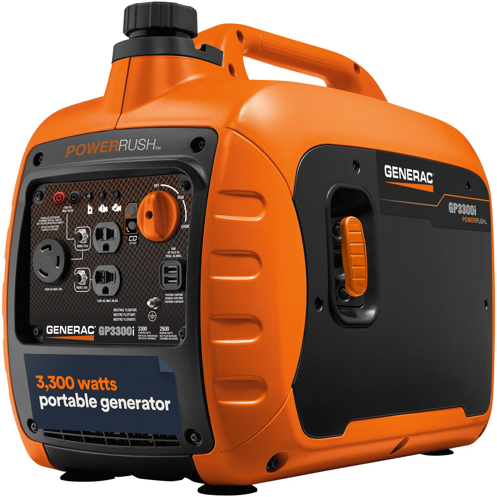 Simpson Portable Power Generator: Gasoline, 5,500W, 9 h, Recoil - 70070