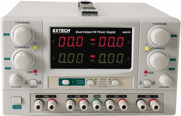 B&K Precision 165 Watt, 0 to 3 Amp, 0 to 30V, 12V, 5V Output, Power Supply - 1670A