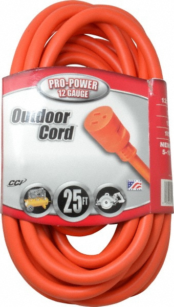 Value Collection 2', 12/3 Gauge/Conductors, Orange Indoor & Outdoor Extension Cord - BD--21565-3
