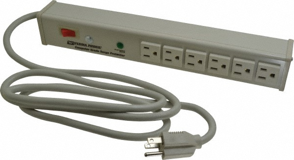 Wiremold 24 Outlets, 120 Volts, 15 Amps, 6' Cord, Power Outlet Strip - UL2065BC