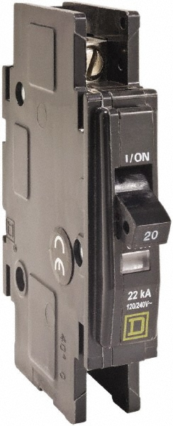 Square D 50 Amp, 240 VAC, 1 Pole, Panel Mount Miniature Circuit Breaker - QOU150VH