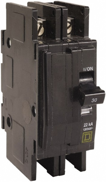 Square D 50 Amp, 240 VAC, 1 Pole, Panel Mount Miniature Circuit Breaker - QOU150VH
