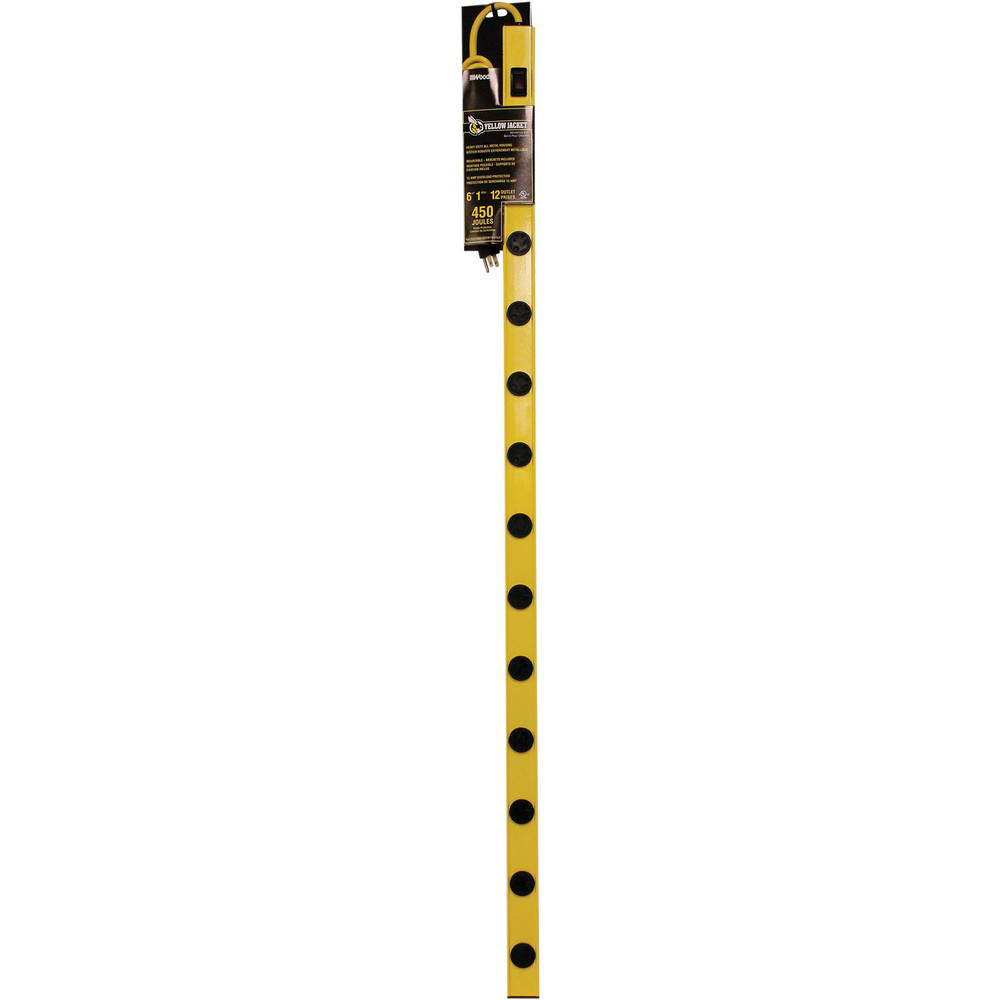 Wiremold 12 Outlets, 120 Volts, 15 Amps, 6' Cord, Power Outlet Strip - UL2064BC