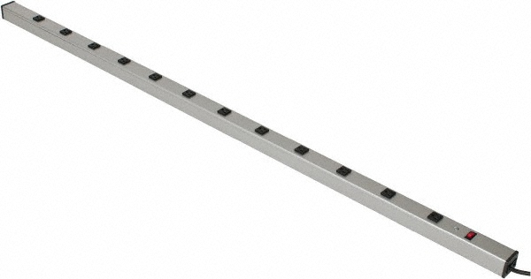 Wiremold 12 Outlets, 120 Volts, 15 Amps, 6' Cord, Power Outlet Strip - UL2064BC