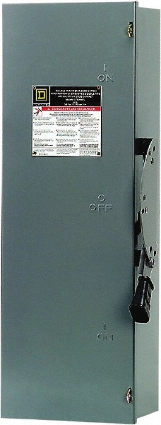 Square D Safety Switch: NEMA 12 & 3R, 30 Amp, 600VAC/VDC, Fused - H361AWCVW