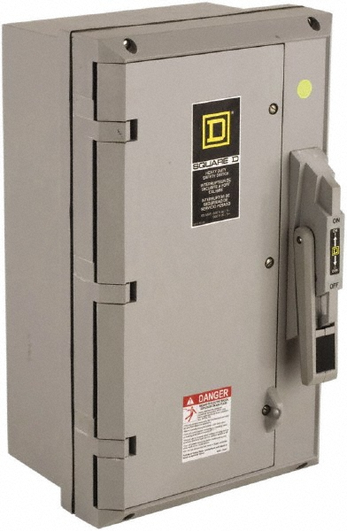 Square D Safety Switch: NEMA 12 & 3R, 30 Amp, 600VAC/VDC, Fused - H361AWCVW
