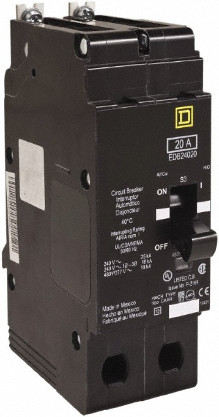 Square D Circuit Breakers: Circuit Breaker Type: Miniature; Amperage: 30; Voltage: 600V - EGB26030