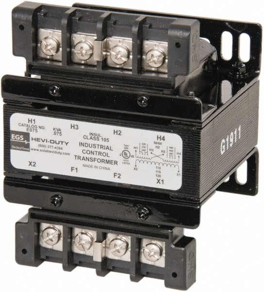 Square D 1 Phase, 150 VA, Top Mount Fuse Block Control Transformer - 9070TF150D32