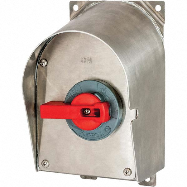 Hubbell Wiring Device-Kellems Cam & Disconnect Switch: Enclosed, 30 Amp, 600VAC, 1 Phase - HBLDS3SSRRCP
